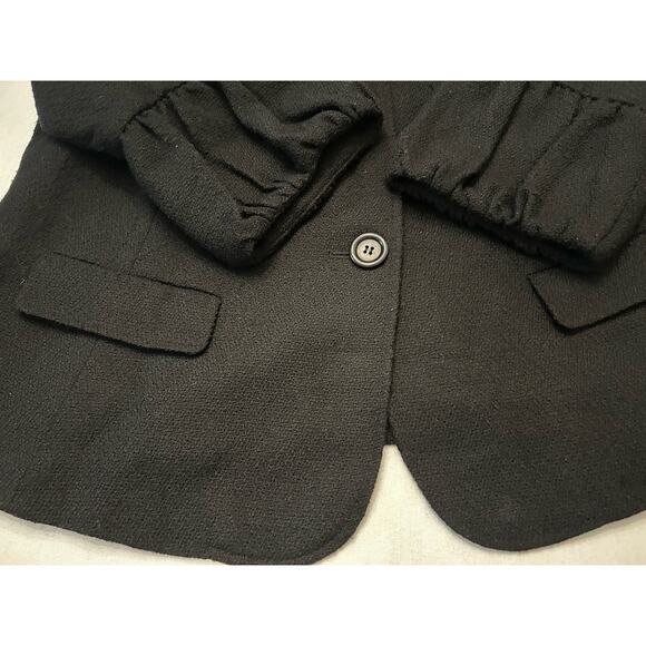 Talbots Blazer Womens 16WP Black Wool Blend Jacket Balloon Sleeve Career Preppy - Picture 4 of 10